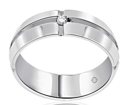 .18 Carat 14k White Gold Diamond Wedding Band - BAND1099