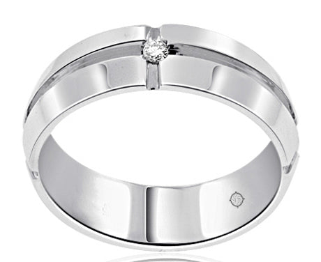 .18 Carat 14k White Gold Diamond Wedding Band - BAND1099