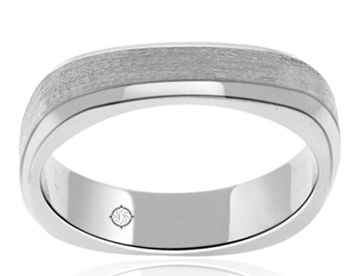 14k White Gold Wedding Band - BAND1122