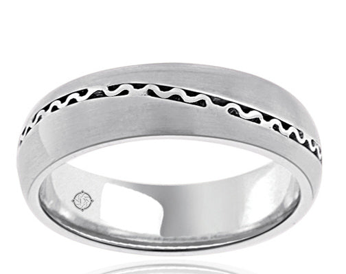 14k White Gold Wedding Band - BAND1123