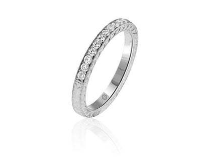 14k White Gold Wedding Band (0.55ctw) - BAND1129