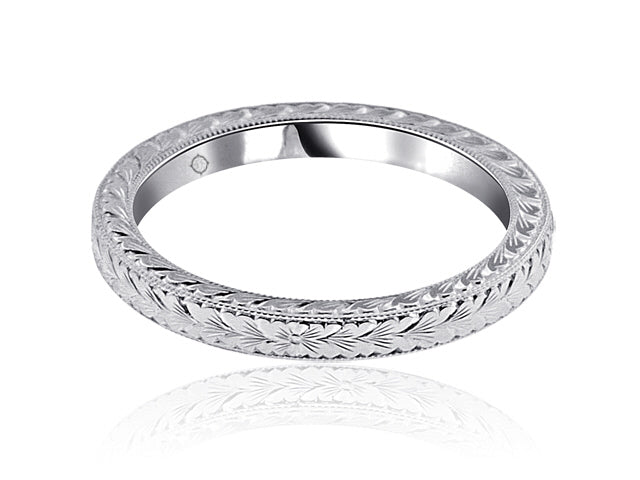 14k White Gold Wedding Band (0.55ctw) - BAND1129