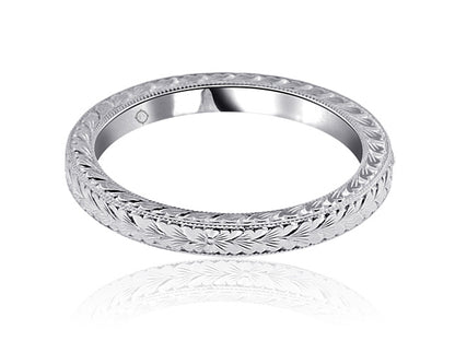 14k White Gold Wedding Band (0.55ctw) - BAND1129