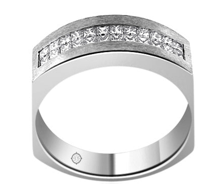 1.25 Carat 14k White Gold Diamond Wedding Band - BAND1130