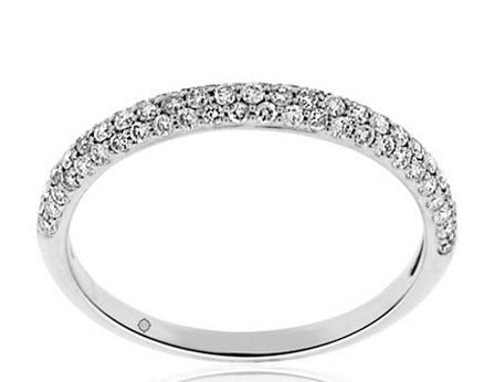 14k White Gold Wedding Band (0.50ctw) - BAND1172