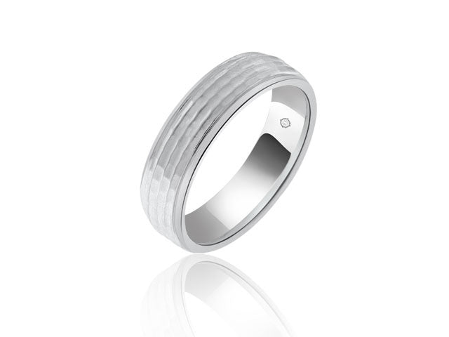 14k White Gold Wedding Band - BAND1197