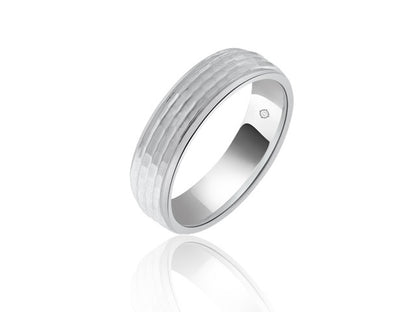 14k White Gold Wedding Band - BAND1197
