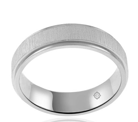 14k White Gold Wedding Band - BAND1199