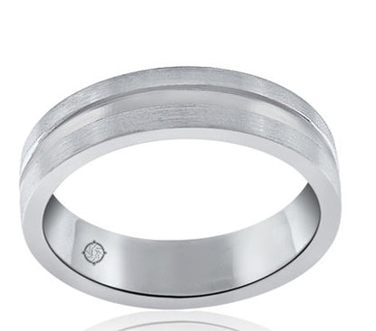 14k White Gold Wedding Band - BAND1201