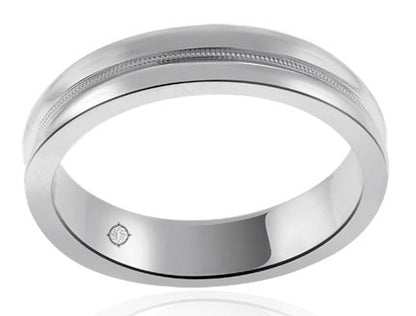14k White Gold Wedding Band - BAND1204