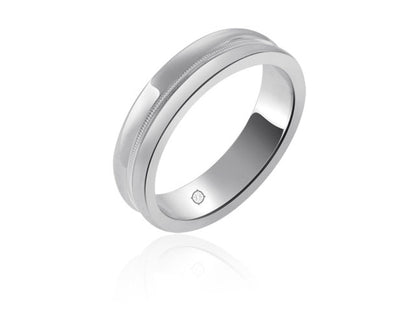 14k White Gold Wedding Band - BAND1204