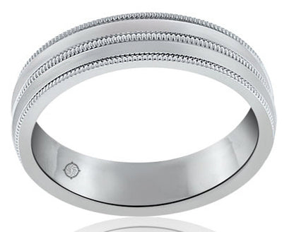 14k White Gold Wedding Band - BAND1205