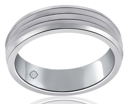 14k White Gold Wedding Band - BAND1209