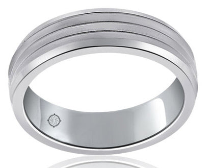 14k White Gold Wedding Band - BAND1209