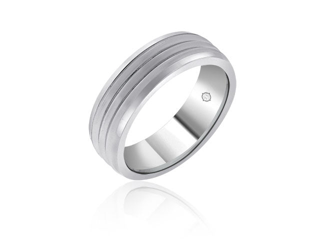14k White Gold Wedding Band - BAND1209