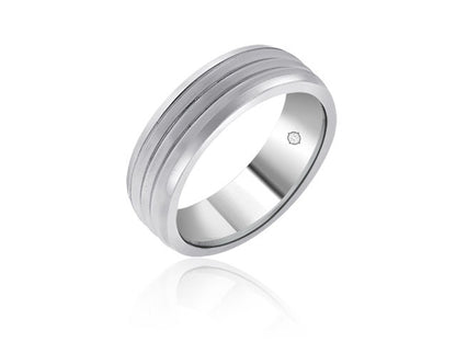 14k White Gold Wedding Band - BAND1209
