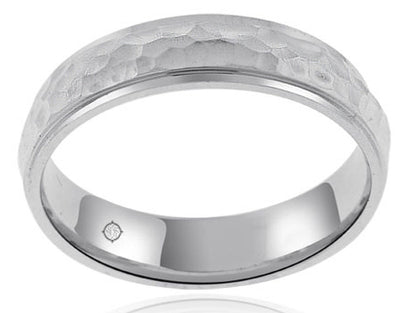 14k White Gold Wedding Band - BAND1211