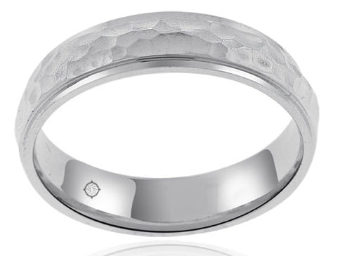 14k White Gold Wedding Band - BAND1211