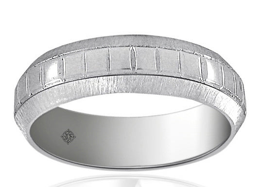 14K White Gold Wedding Band - BAND1376