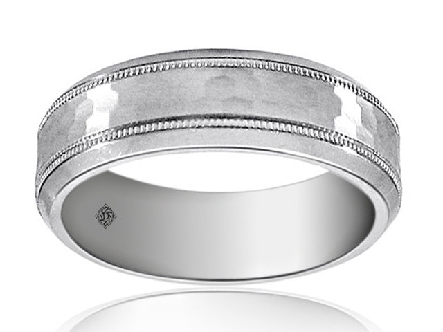 14K White Gold Wedding Band - BAND1446