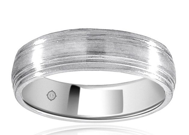 14k White Gold Wedding Band - BAND1546