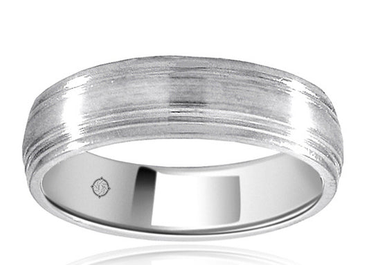 14k White Gold Wedding Band - BAND1546