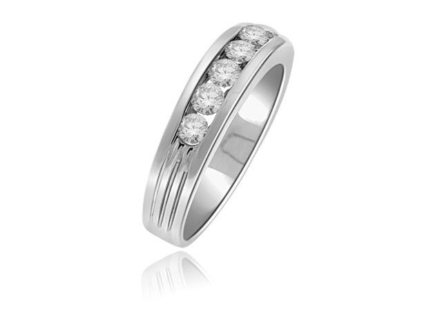 .80 Carat 14k White Gold Diamond Wedding Band - BAND1774