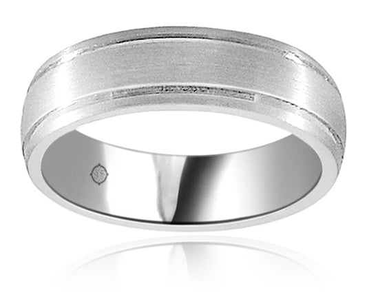 14K White Gold Wedding Band - BAND1905