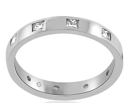 0.50 Carat 14k White Gold Diamond Wedding Band - BAND83
