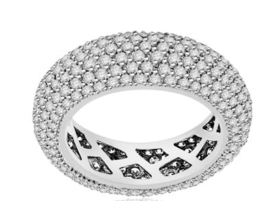 2.92 Carat 14k White Gold Diamond Cocktail Ring - BAND87