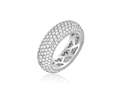 2.92 Carat 14k White Gold Diamond Cocktail Ring - BAND87