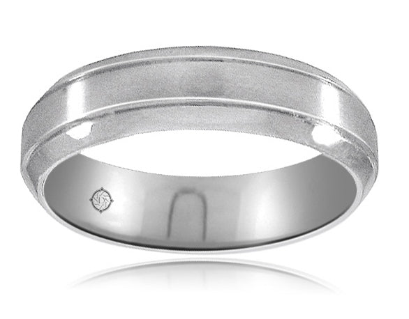 14K White Gold Wedding Band - BAND926