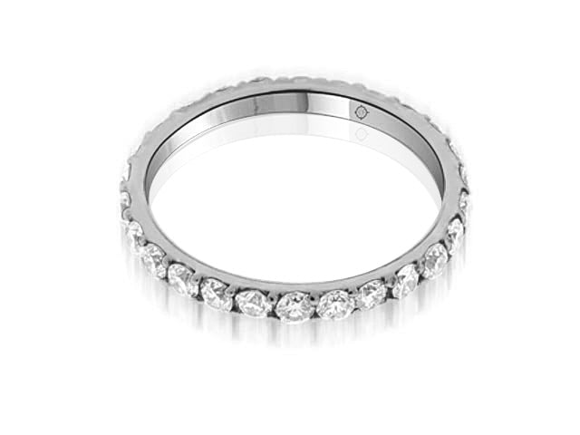 1.0 Carat 14k White Gold Diamond Wedding Band - BAND976