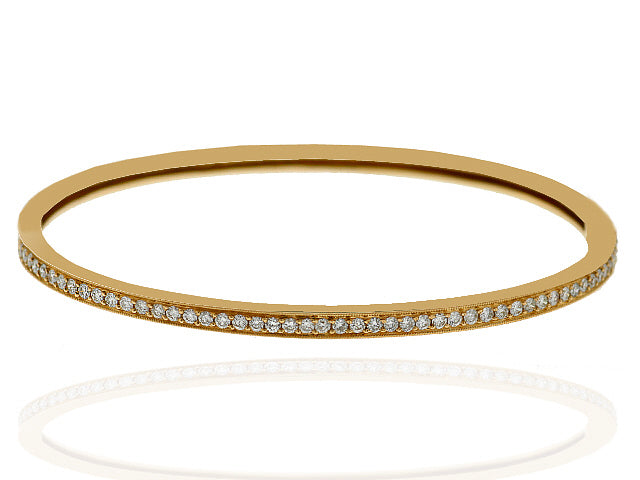 1.0 Carat 14k Rose Gold Diamond Bangle - BANG01031