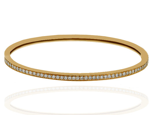 1.0 Carat 14k Rose Gold Diamond Bangle - BANG01031