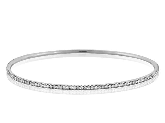 1.70 Carat 14k White Gold Diamond Bangle - BANG01048