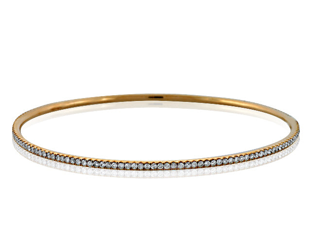 1.70 Carat 14k Pink Gold Diamond Bangle - BANG01049