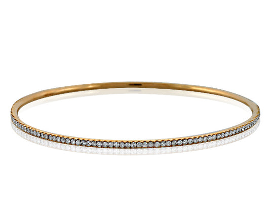 1.70 Carat 14k Pink Gold Diamond Bangle - BANG01049