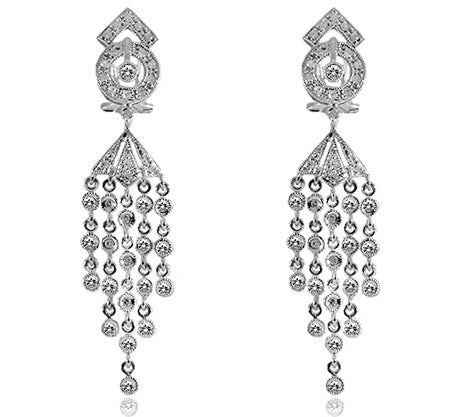 1.0 Carat 14k White Gold Diamond Earrings - E01177