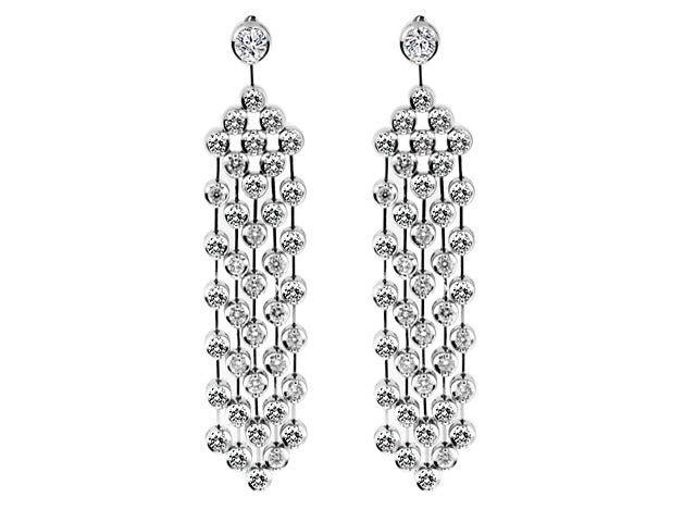2.65 Carat 18k White Gold Diamond Earrings - E01350