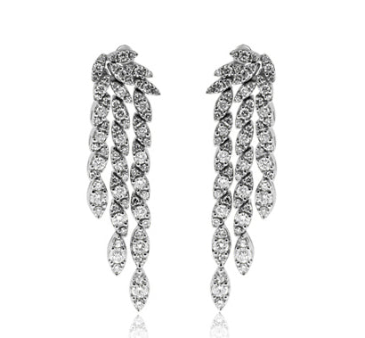 3.25 Carat 14k White Gold Diamond Earrings - E01351