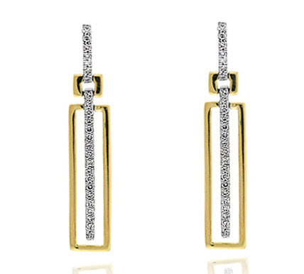 .40 Carat 2Tone 14k Gold Diamond Earrings - E10561
