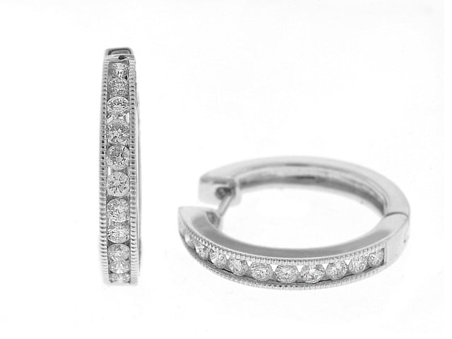 .75 Carat 14k White Gold Diamond Earrings - E10679