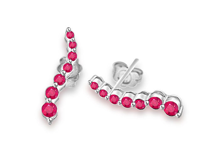 .79 Carat 14k White Gold Sapphire Earrings - E10702