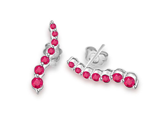 .79 Carat 14k White Gold Sapphire Earrings - E10702