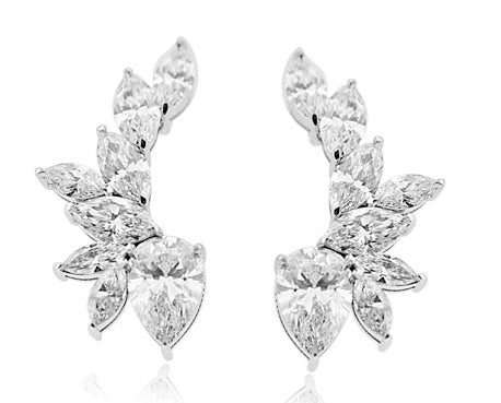 4.62 Carat 18k White Gold Diamond Fancy Earrings - E78