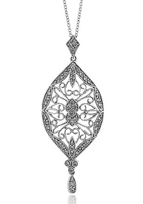 .65 Carat 14k White Gold Diamond Necklace - N10098