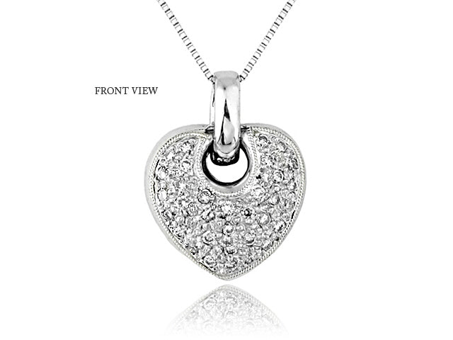 .50 Carat 14K White Gold Diamond Heart Pendant - PEN01060