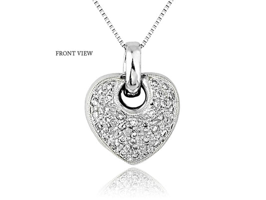 .50 Carat 14K White Gold Diamond Heart Pendant - PEN01060