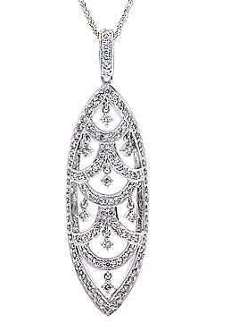 1.50 Carat 14k White Gold Diamond Pendant - PEN01074